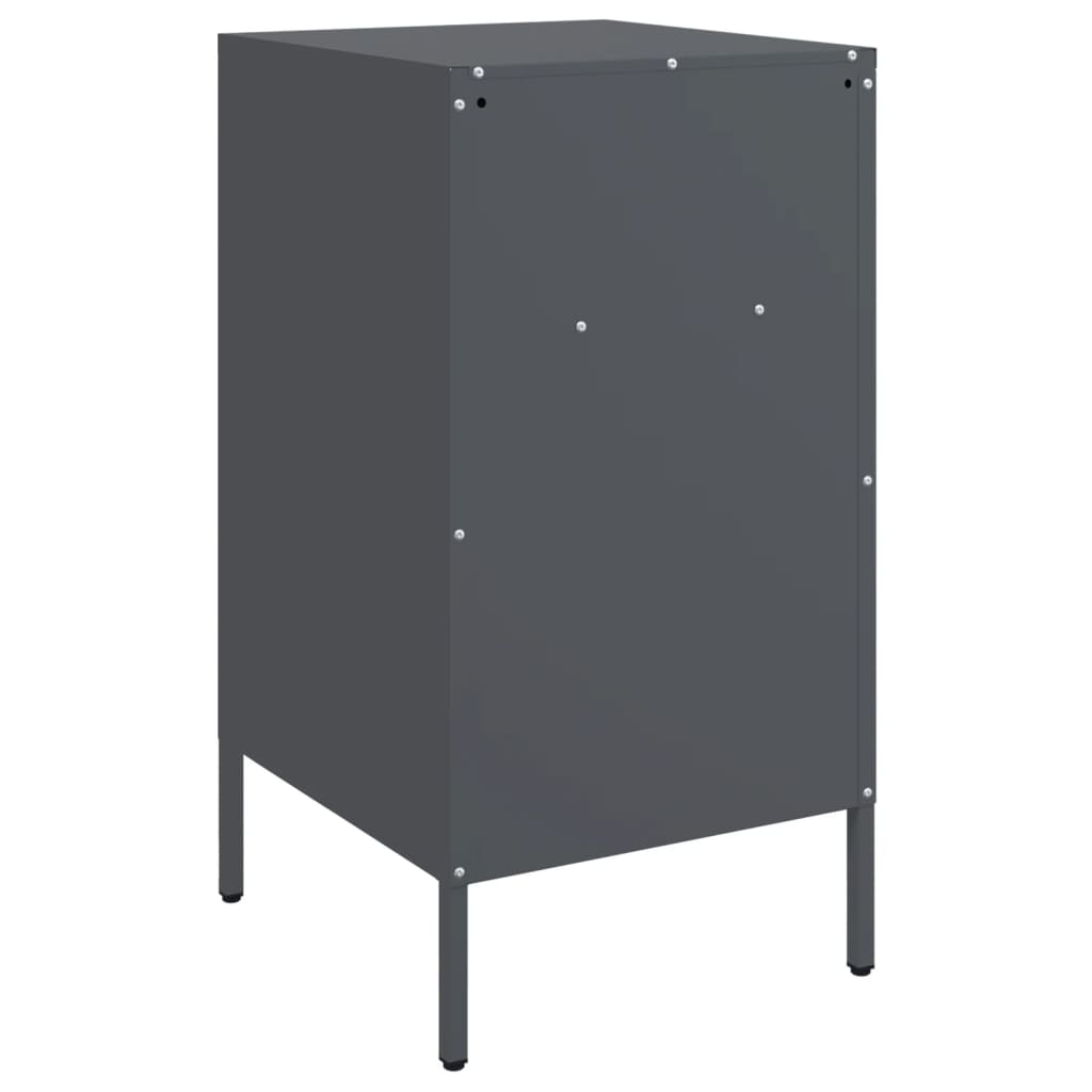 Bedside tables 2 pcs. Anthracite 36x39x68 cm steel