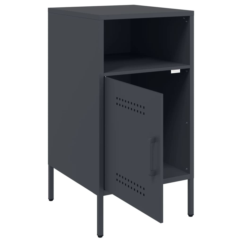 Bedside tables 2 pcs. Anthracite 36x39x68 cm steel