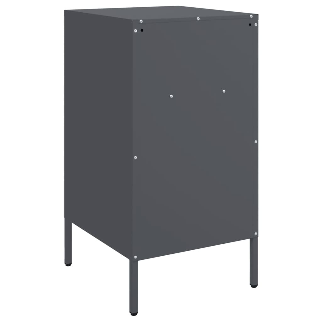 Bedside tables 2 pcs. Anthracite 36x39x68 cm steel