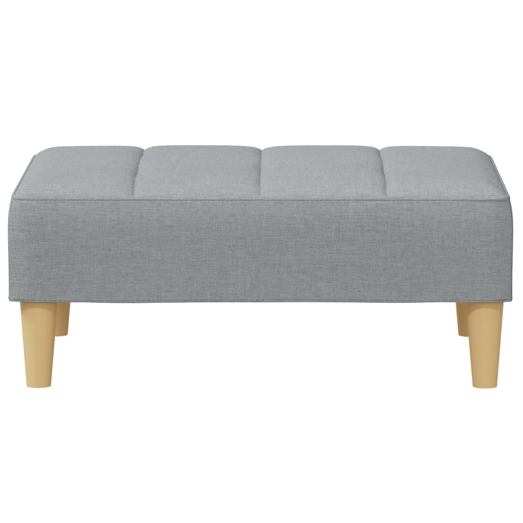Canapé-lit 2 places avec repose-pieds en tissu gris clair