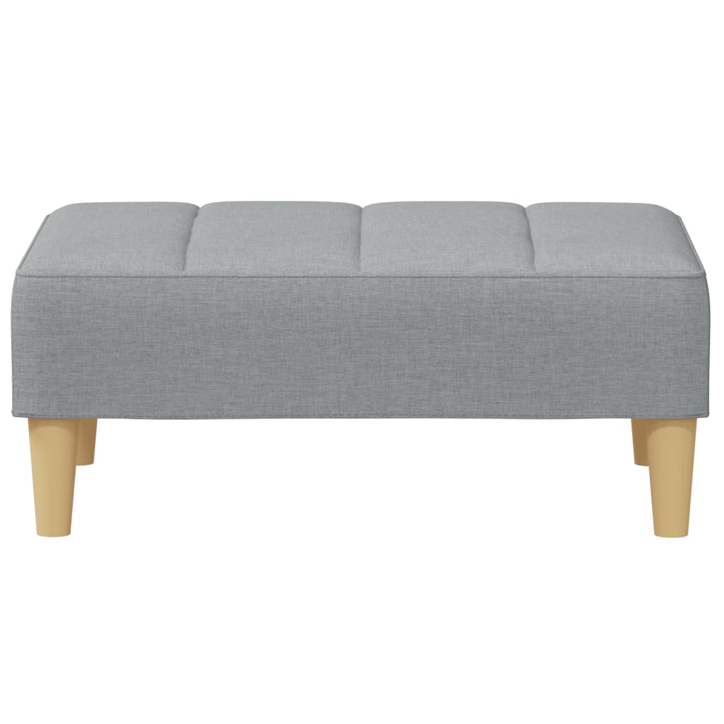 Canapé-lit 2 places avec repose-pieds en tissu gris clair