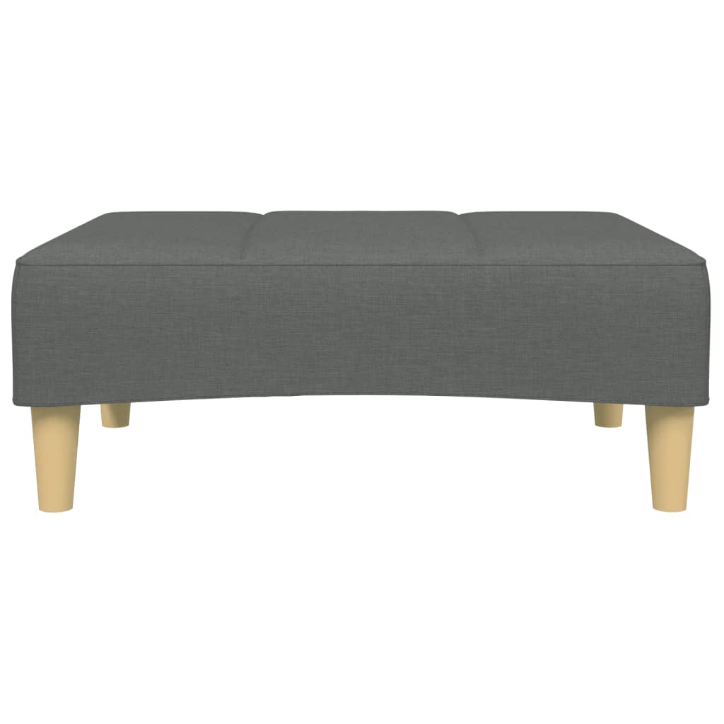 Schlafsofa 2-Sitzer mit Fußhocker Dunkelgrau Stoff