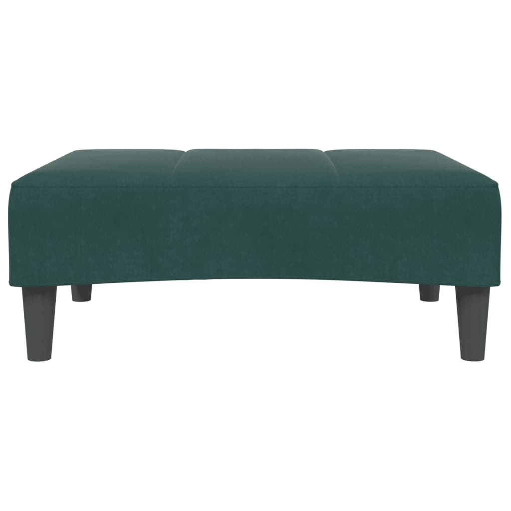 Schlafsofa 2-Sitzer mit Fußhocker Dunkelgrün Samt