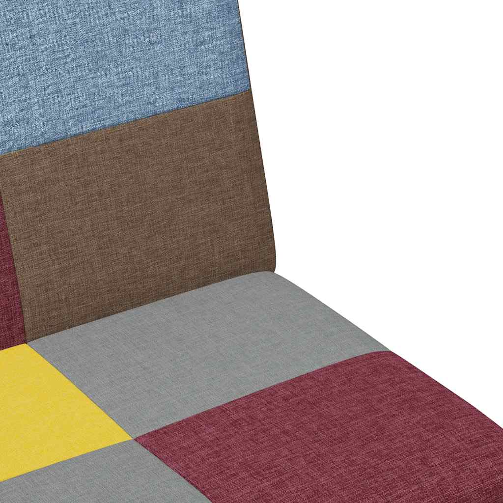 Schlafsofa 2-Sitzer mit Fußhocker Patchwork Stoff