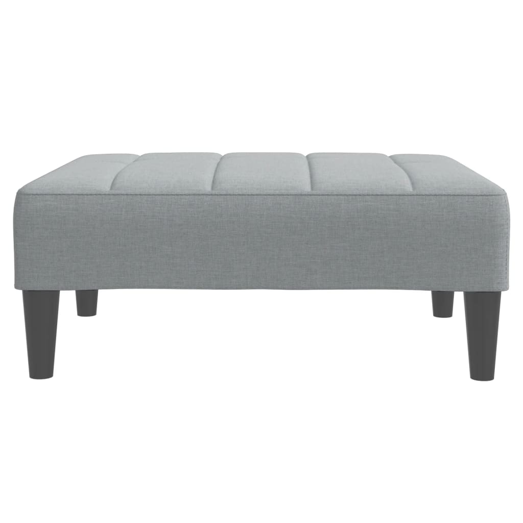 Schlafsofa 2-Sitzer mit Fußhocker Hellgrau Stoff