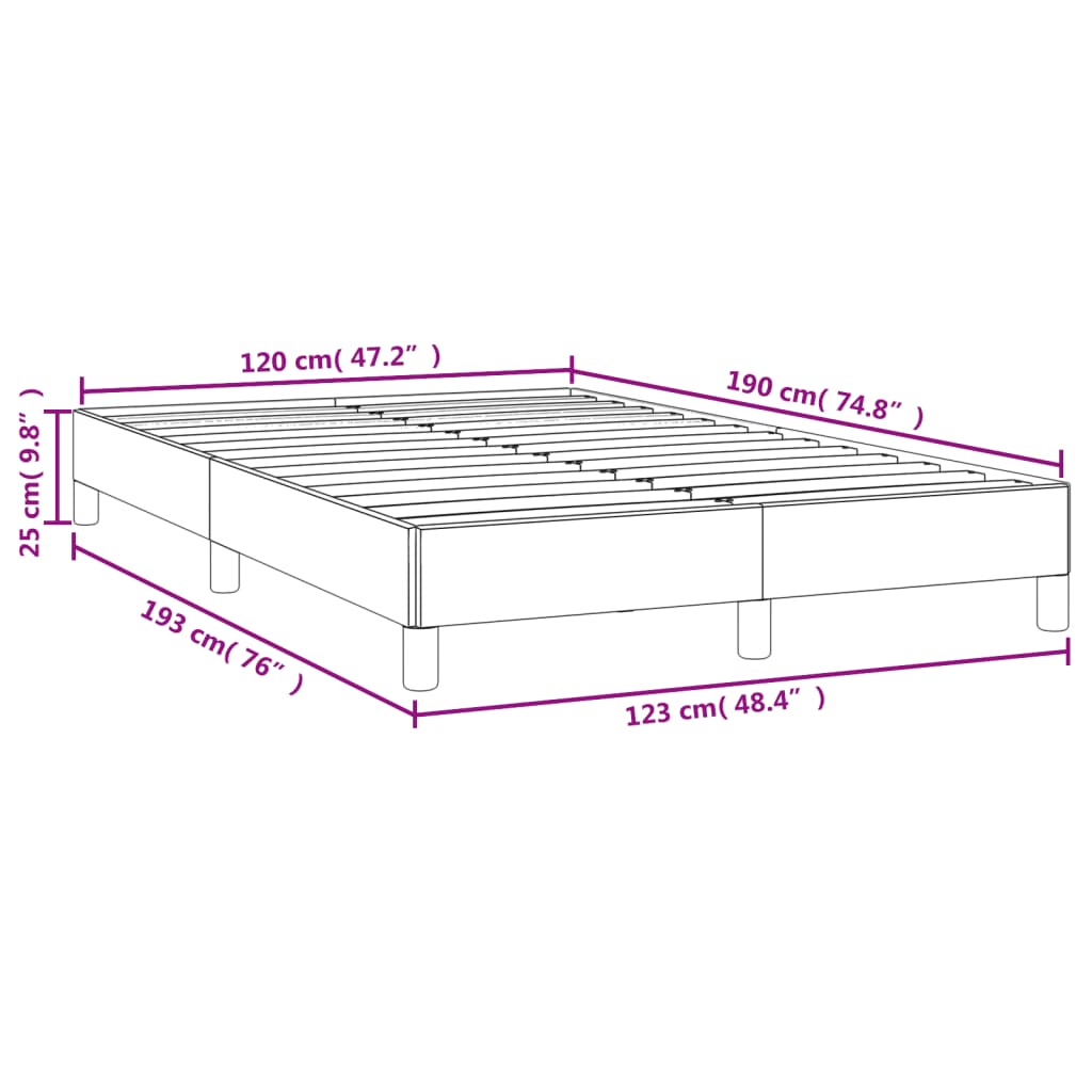 Bettgestell ohne Matratze Dunkelgrau 120x190 cm Samt