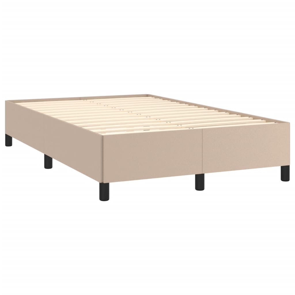 Matelas à sommier tapissier cappuccino-marron 120x190 cm cuir artificiel