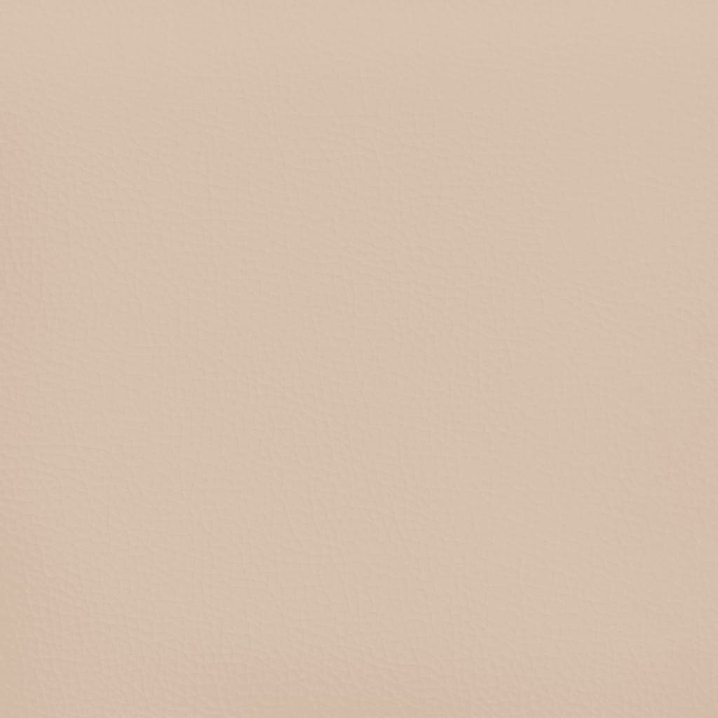 Matelas à sommier tapissier cappuccino-marron 120x190 cm cuir artificiel