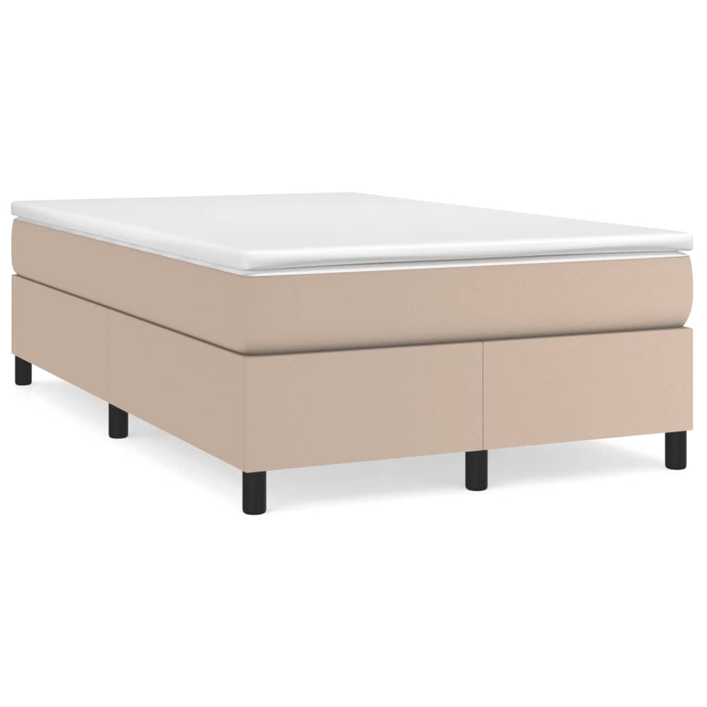 Matelas à sommier tapissier cappuccino-marron 120x190 cm cuir artificiel