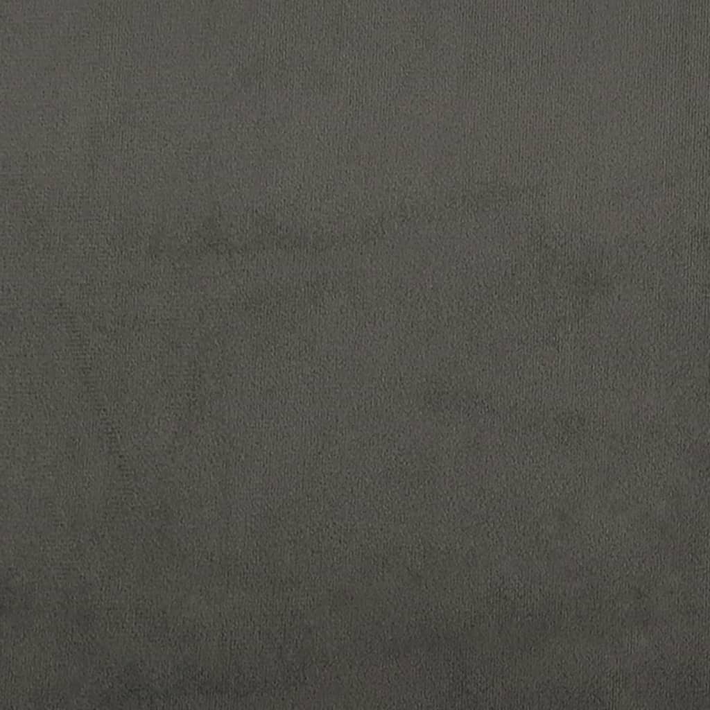 Lit à sommier tapissier avec matelas gris foncé 120x190 cm velours