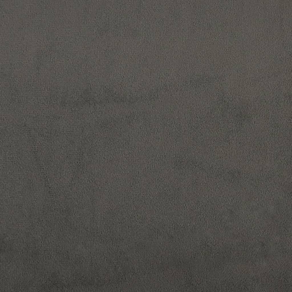 Lit à sommier tapissier avec matelas gris foncé 120x190 cm velours