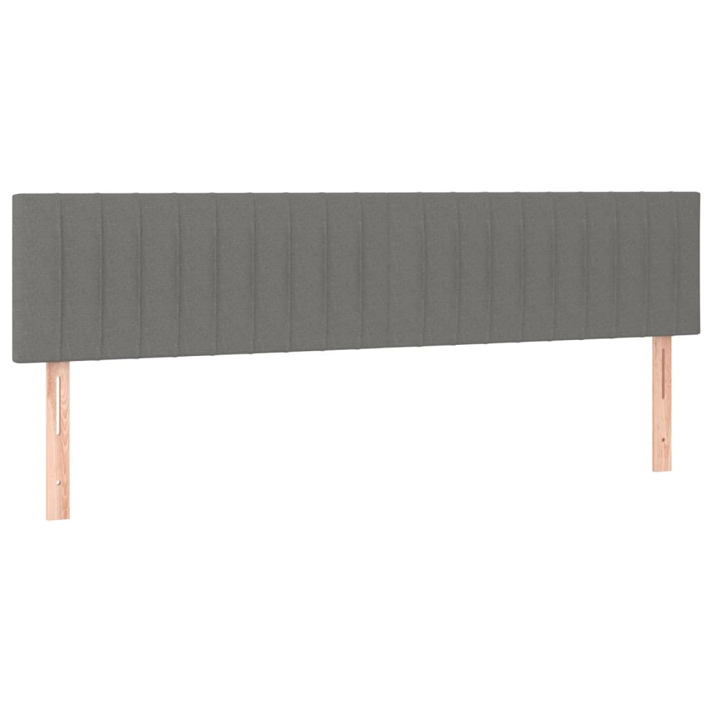 Lit à sommier tapissier avec matelas en tissu gris foncé 120x190 cm