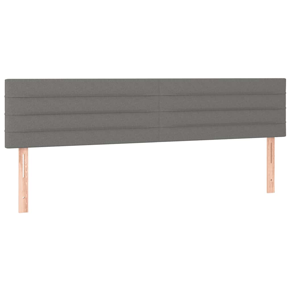 Lit à sommier tapissier avec matelas en tissu gris foncé 120x190 cm