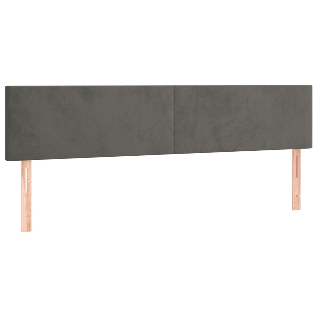 Lit à sommier tapissier avec matelas gris foncé 120x190 cm velours
