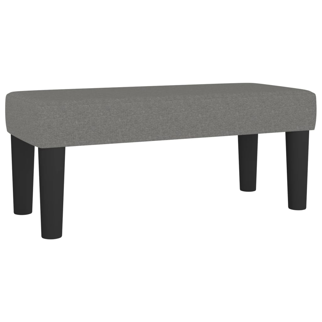 Lit à sommier tapissier avec matelas en tissu gris foncé 120x190 cm