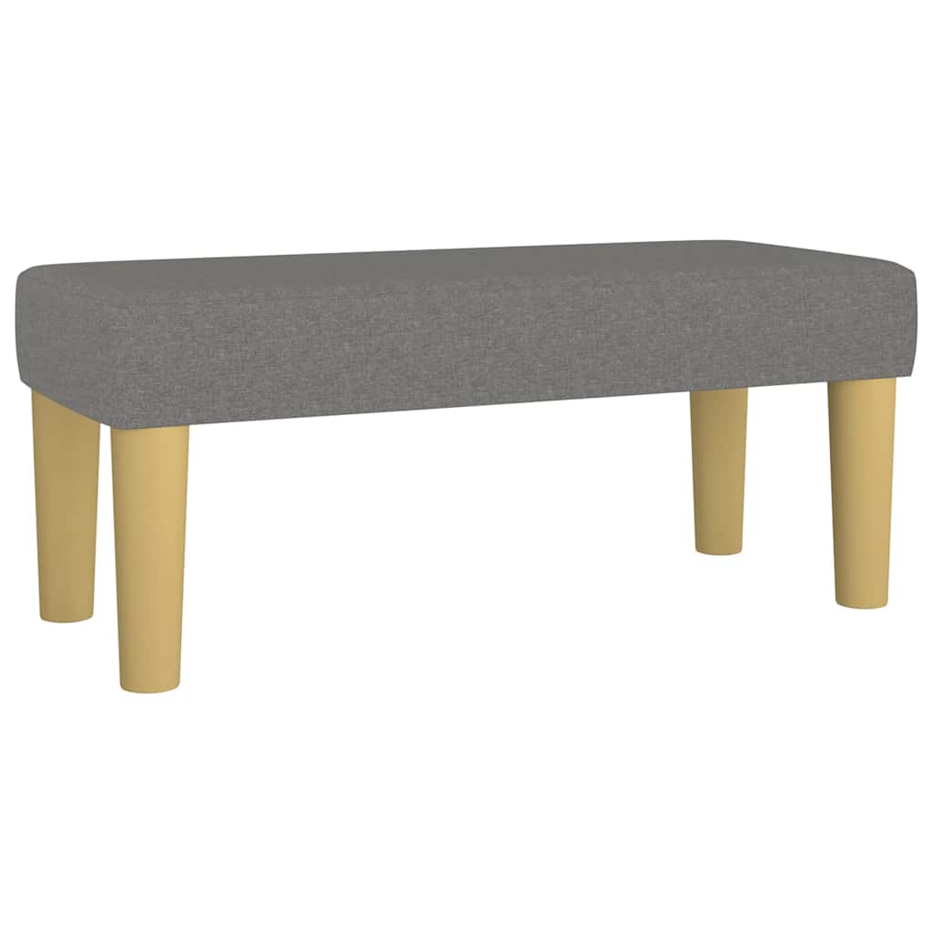 Lit à sommier tapissier avec matelas en tissu gris foncé 120x190 cm