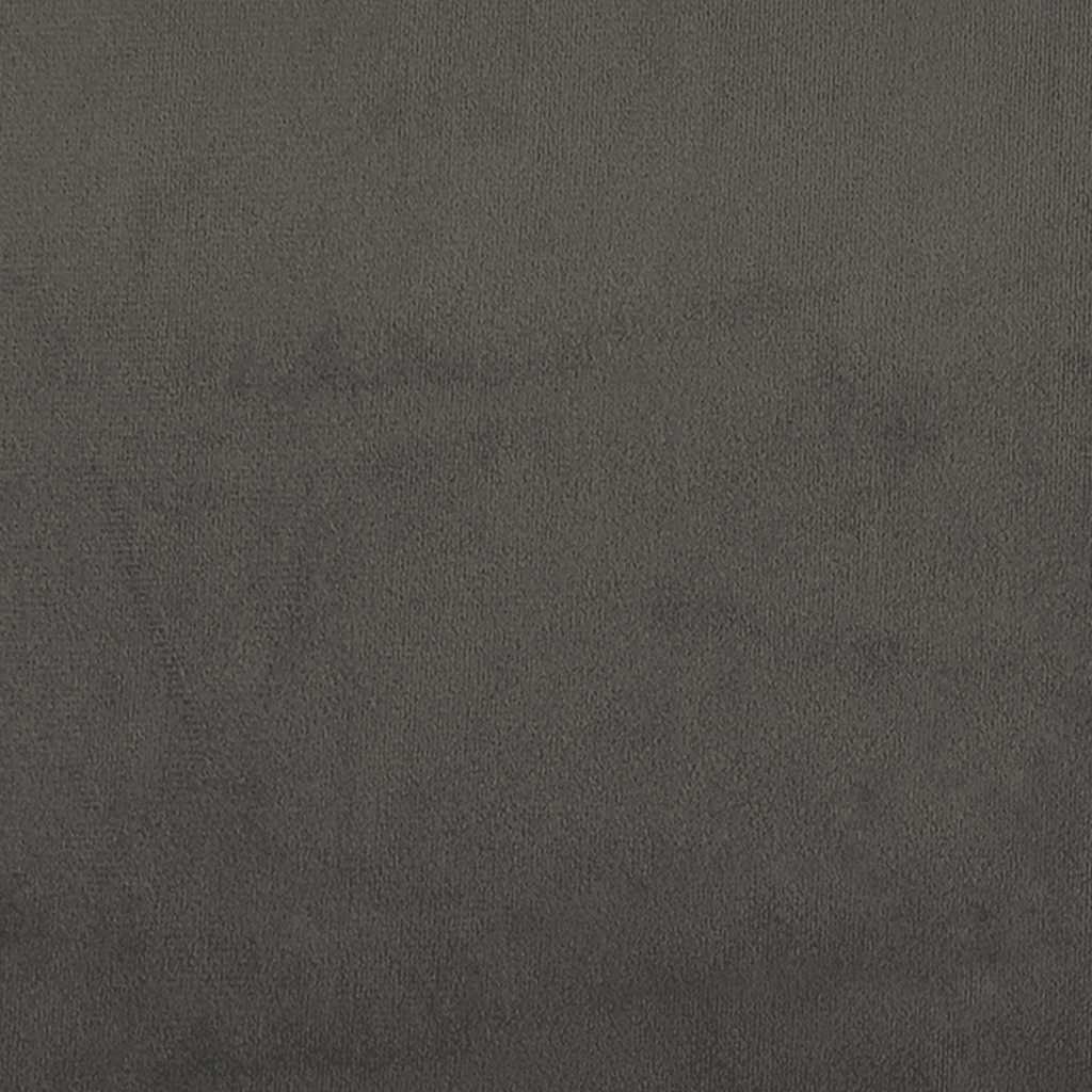 Lit à sommier tapissier avec matelas gris foncé 120x190 cm velours