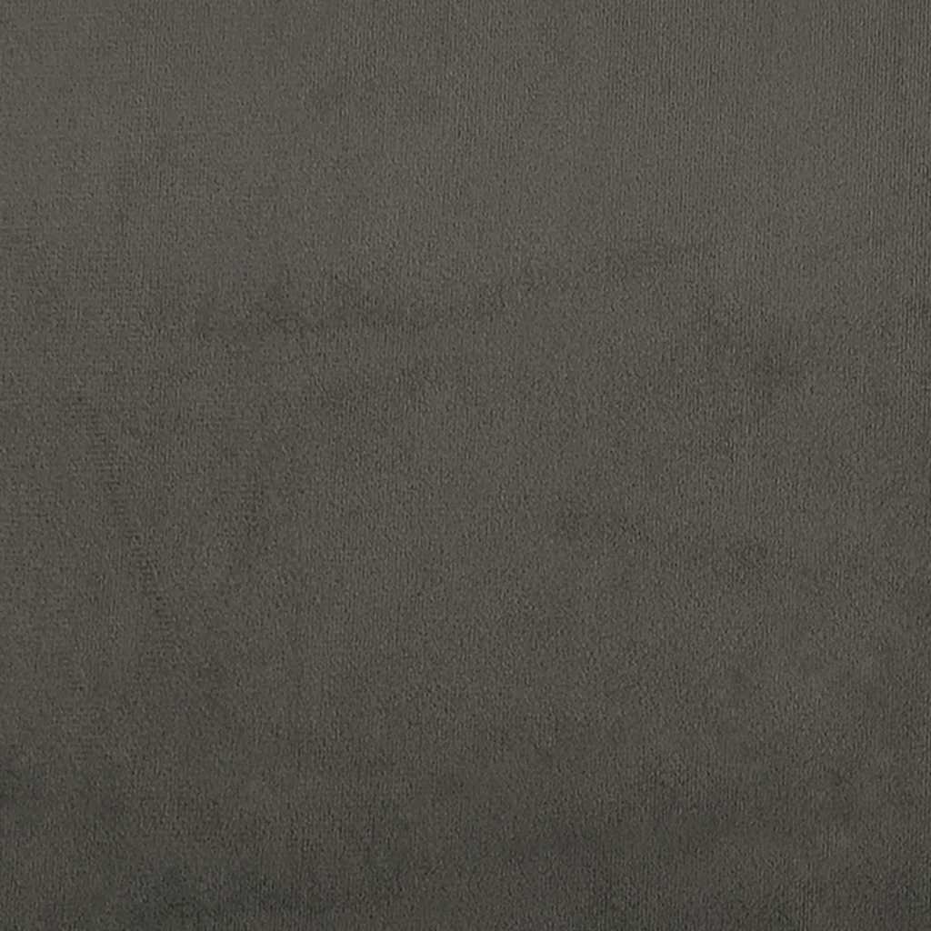 Lit à sommier tapissier avec matelas gris foncé 120x190 cm velours