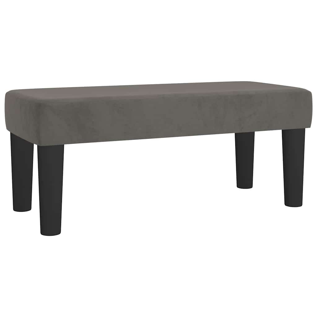 Lit à sommier tapissier avec matelas gris foncé 120x190 cm velours