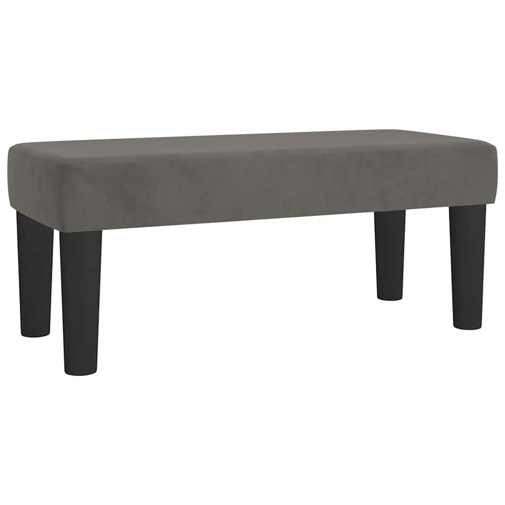 Lit à sommier tapissier avec matelas gris foncé 120x190 cm velours