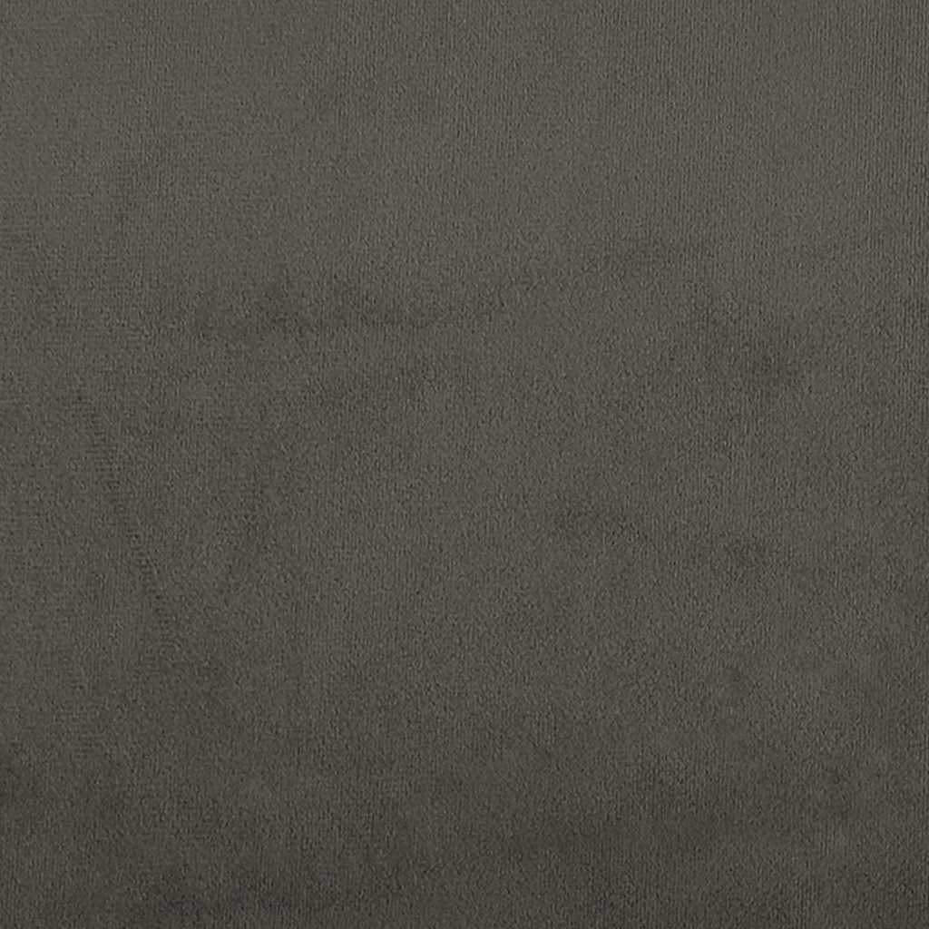 Lit à sommier tapissier avec matelas gris foncé 120x190 cm velours