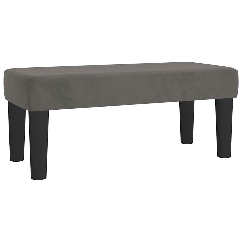 Lit à sommier tapissier avec matelas gris foncé 120x190 cm velours
