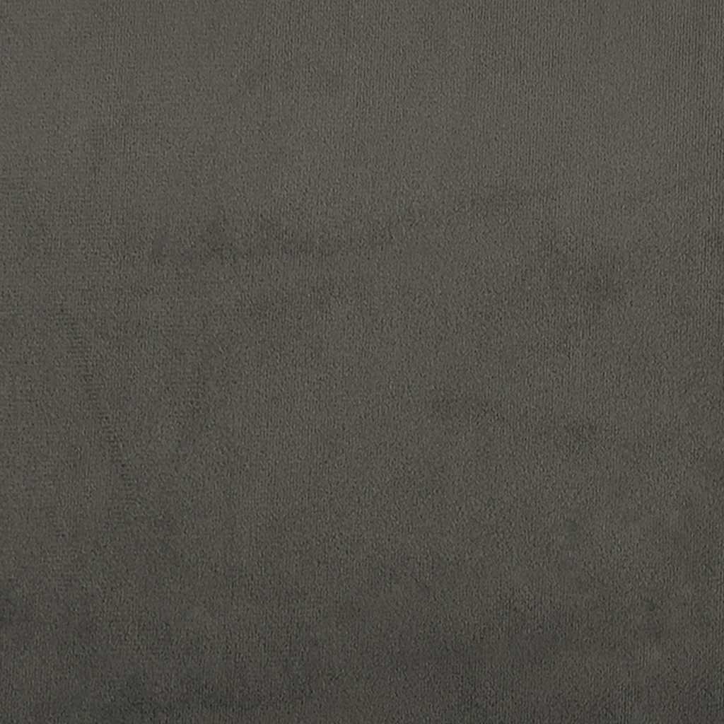 Lit à sommier tapissier avec matelas gris foncé 120x190 cm velours