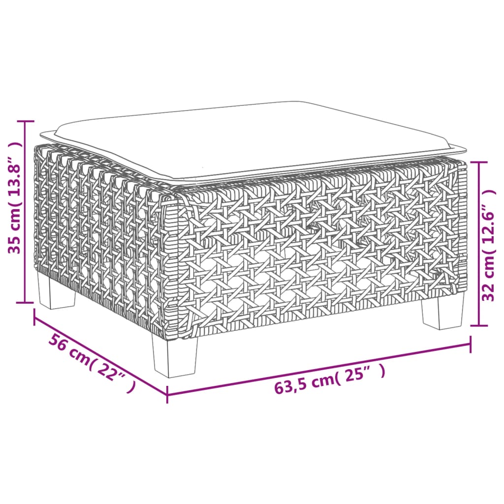 8-piece garden sofa set with cushions, black poly rattan