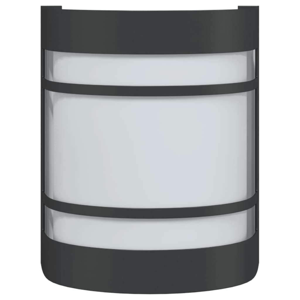 Applique d'extérieur noire en acier inoxydable