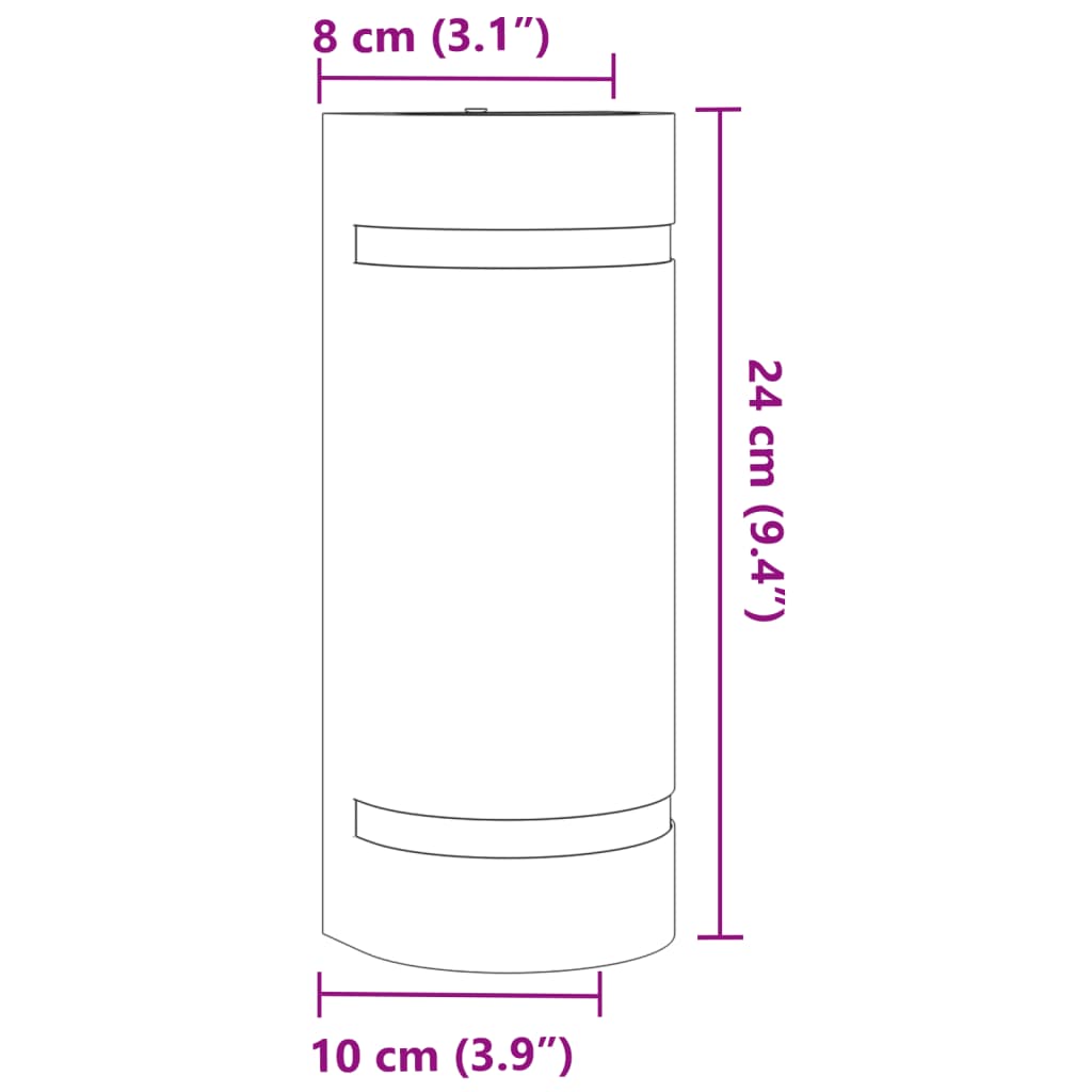 Applique d'extérieur en aluminium moulé sous pression noire