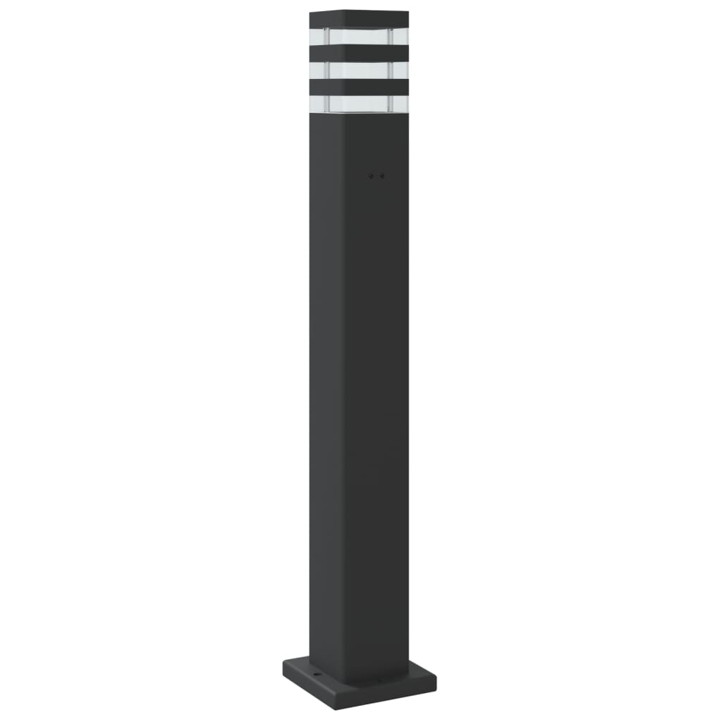 Path lights 3 pieces Black 80 cm Aluminum