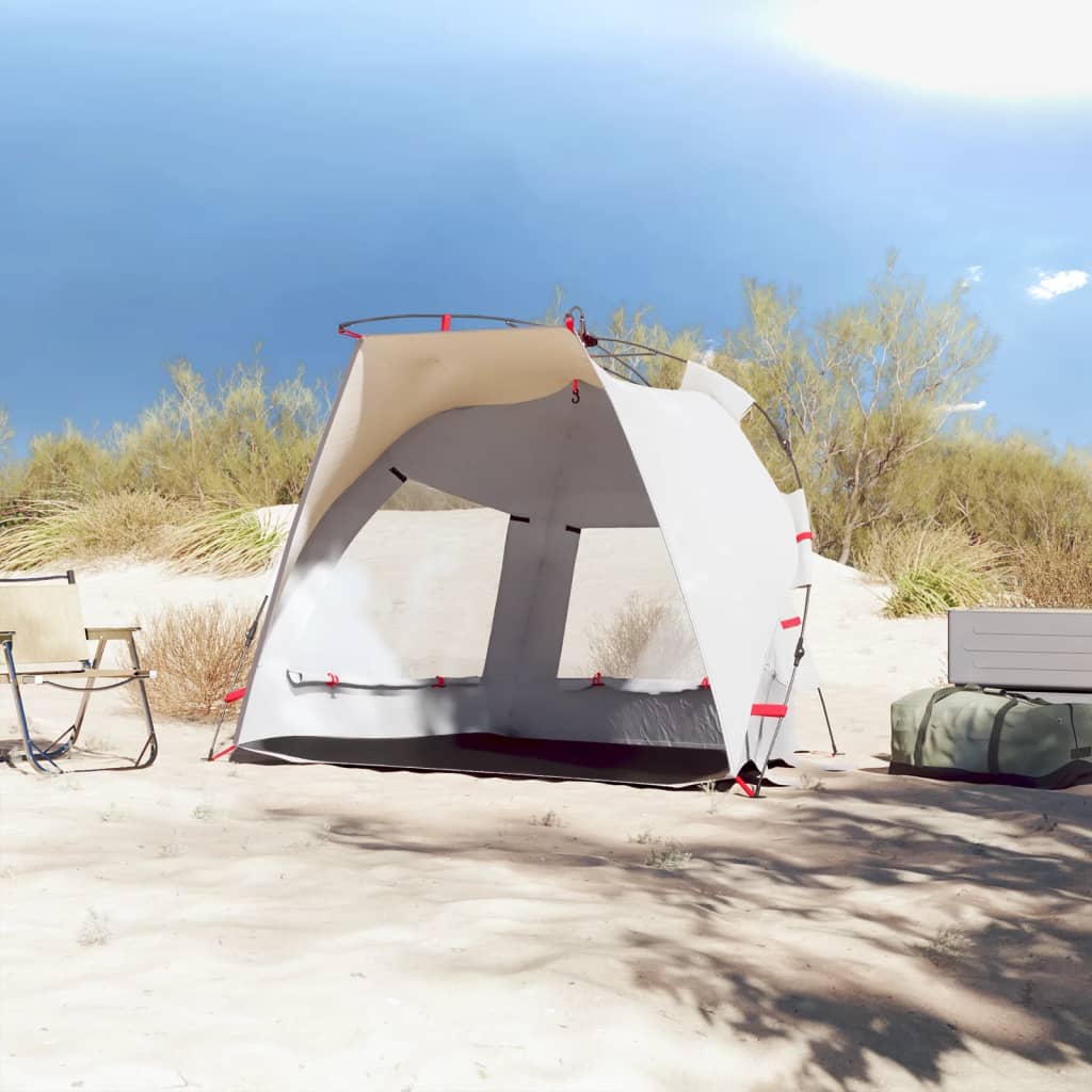 Beach Tent 2 Persons Gray Quick Release Waterproof