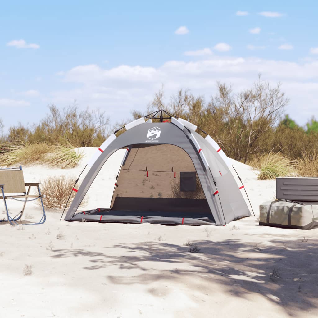 Beach Tent 2 Persons Gray Quick Release Waterproof