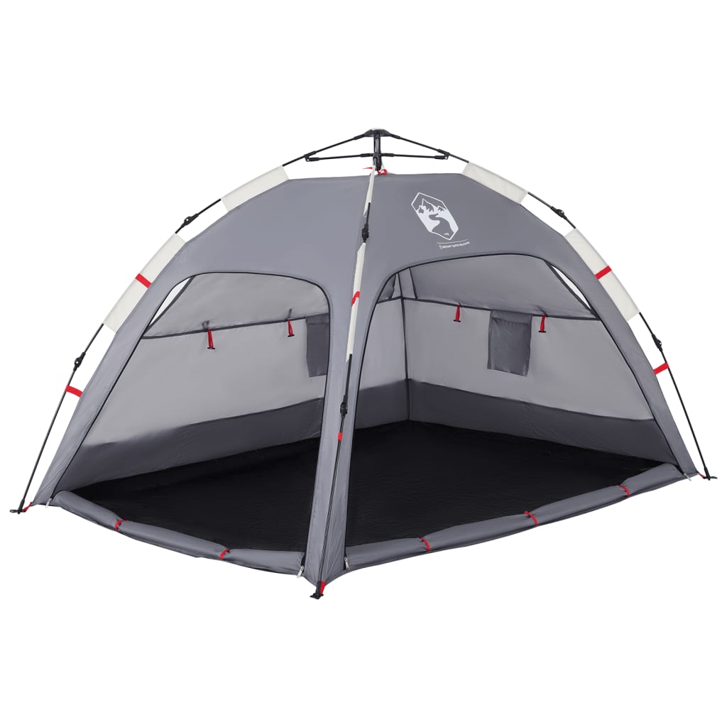 Beach Tent 2 Persons Gray Quick Release Waterproof