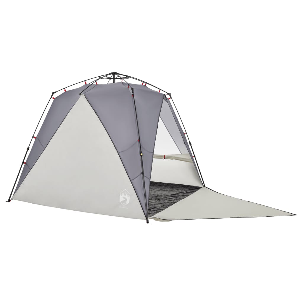 Beach Tent 4 Persons Gray Quick Release Waterproof
