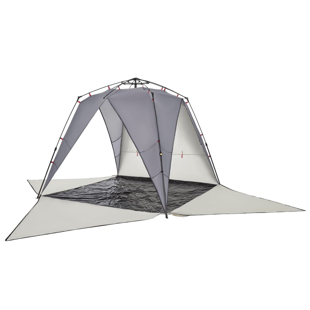Beach Tent 4 Persons Gray Quick Release Waterproof