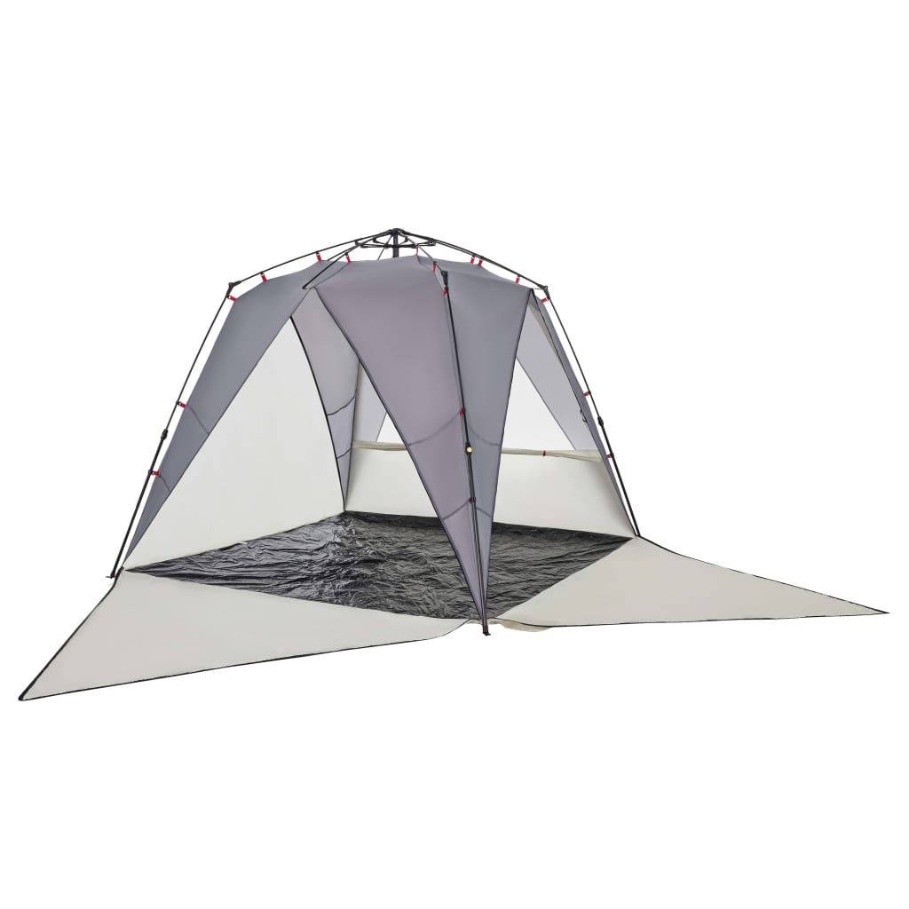 Beach Tent 4 Persons Gray Quick Release Waterproof
