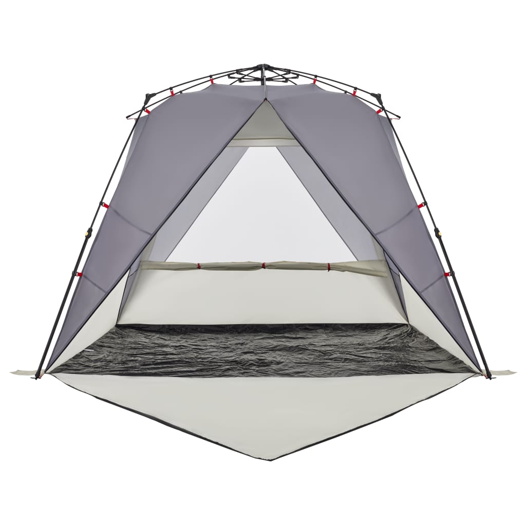 Beach Tent 4 Persons Gray Quick Release Waterproof