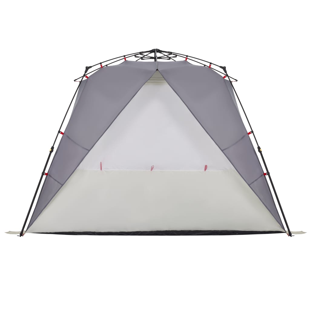Beach Tent 4 Persons Gray Quick Release Waterproof