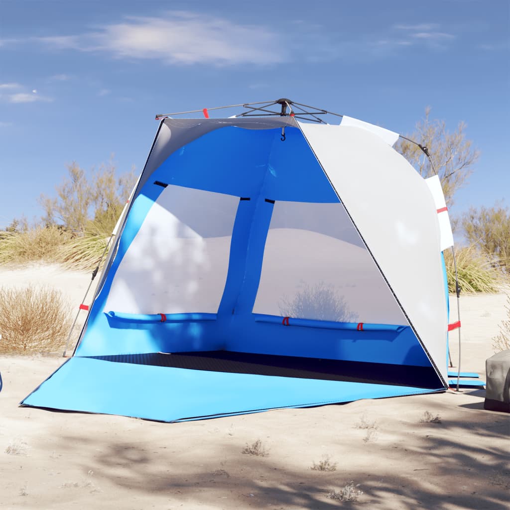 Beach Tent 3 Persons Azure Blue Quick Release Waterproof