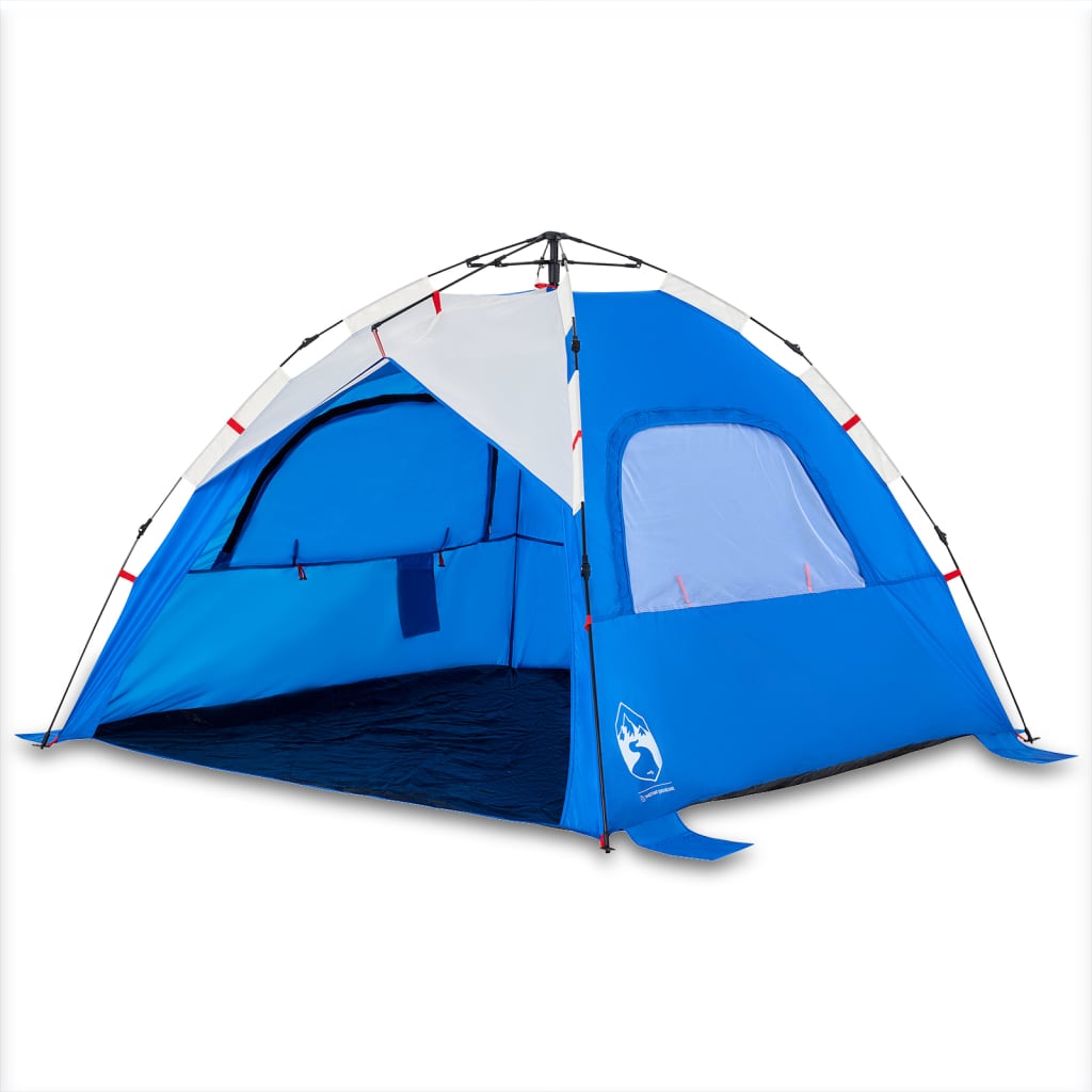 Beach Tent 3 Persons Azure Blue Quick Release Waterproof