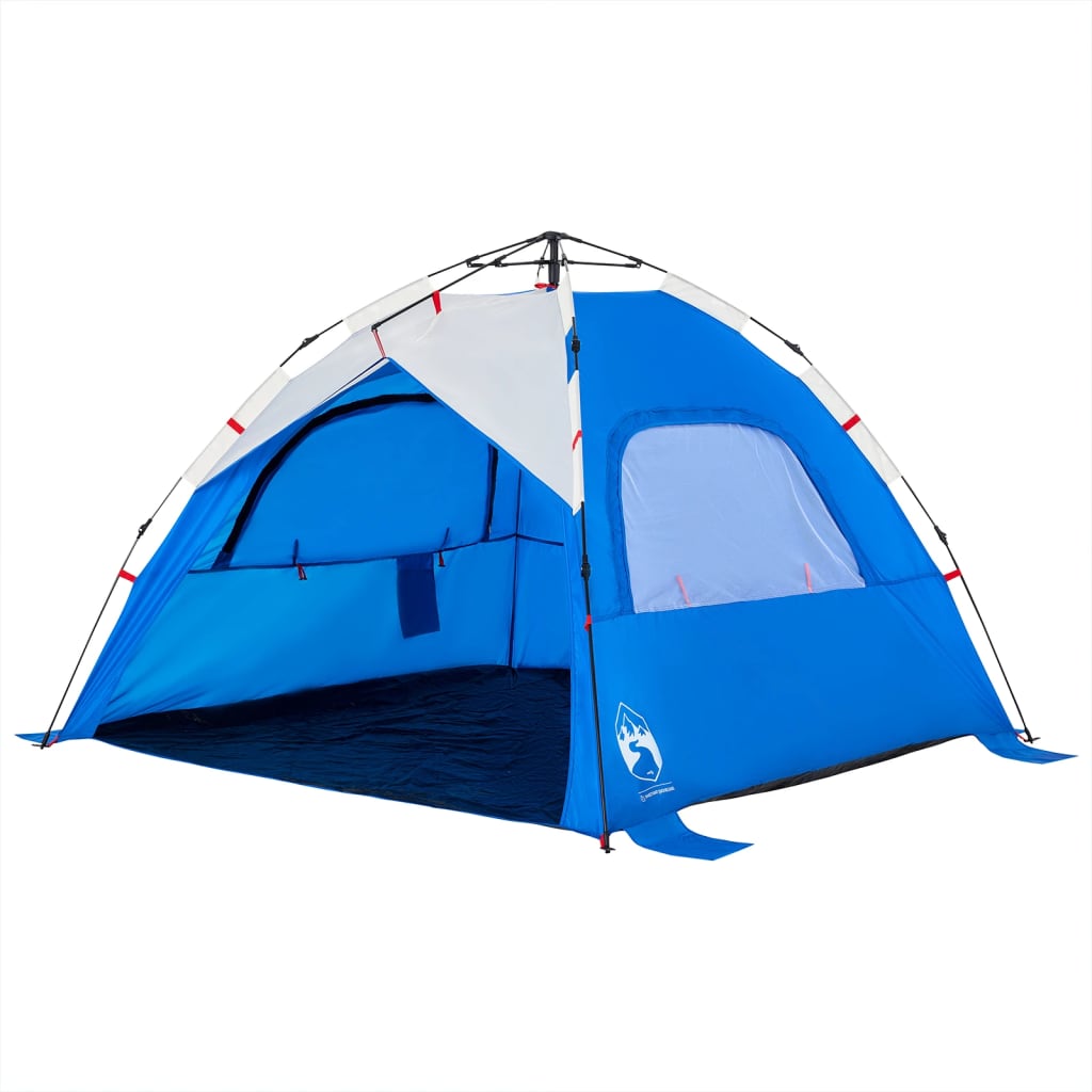 Beach Tent 3 Persons Azure Blue Quick Release Waterproof