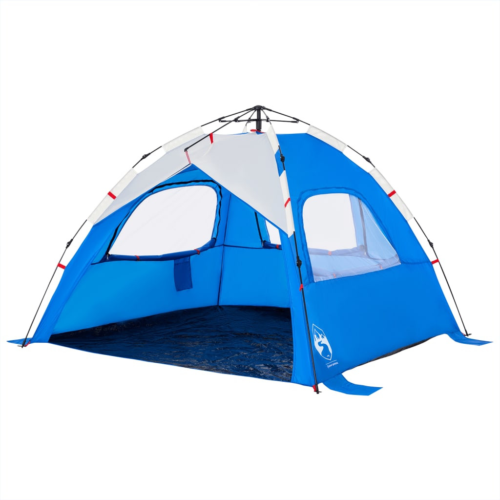 Beach Tent 3 Persons Azure Blue Quick Release Waterproof