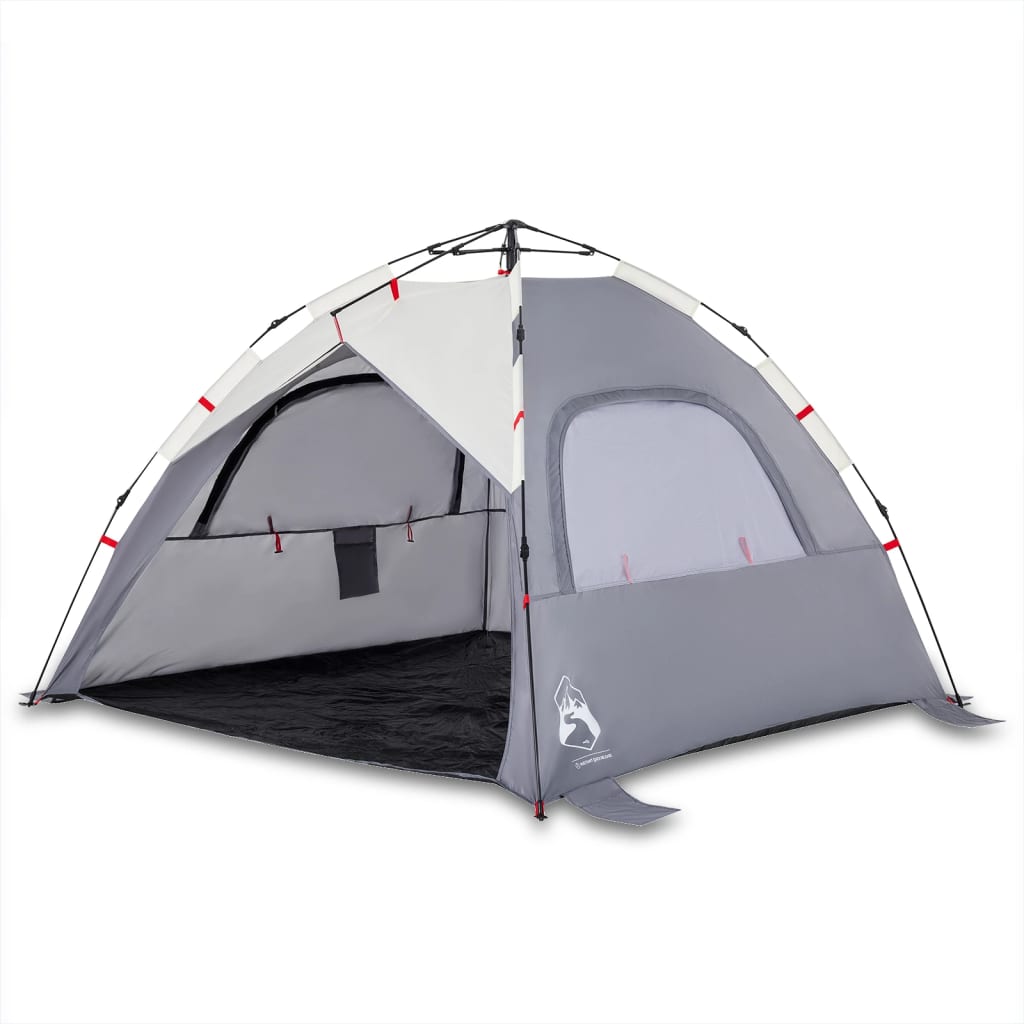 Beach Tent 3 Persons Gray Quick Release Waterproof