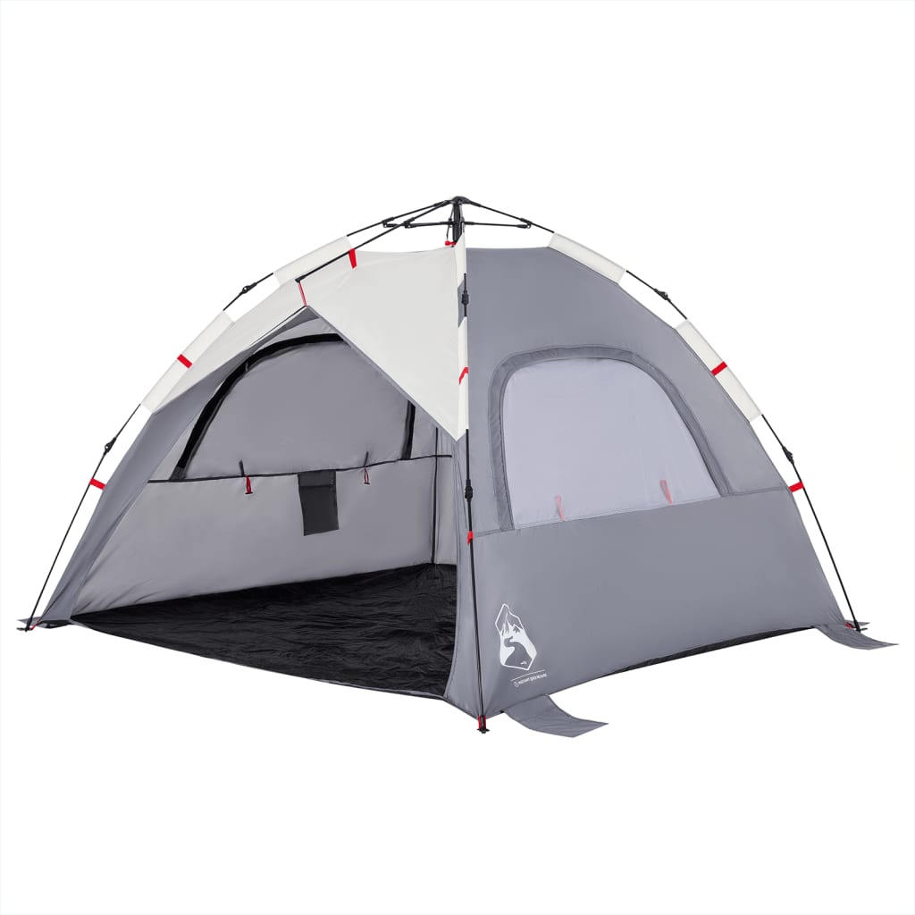 Beach Tent 3 Persons Gray Quick Release Waterproof