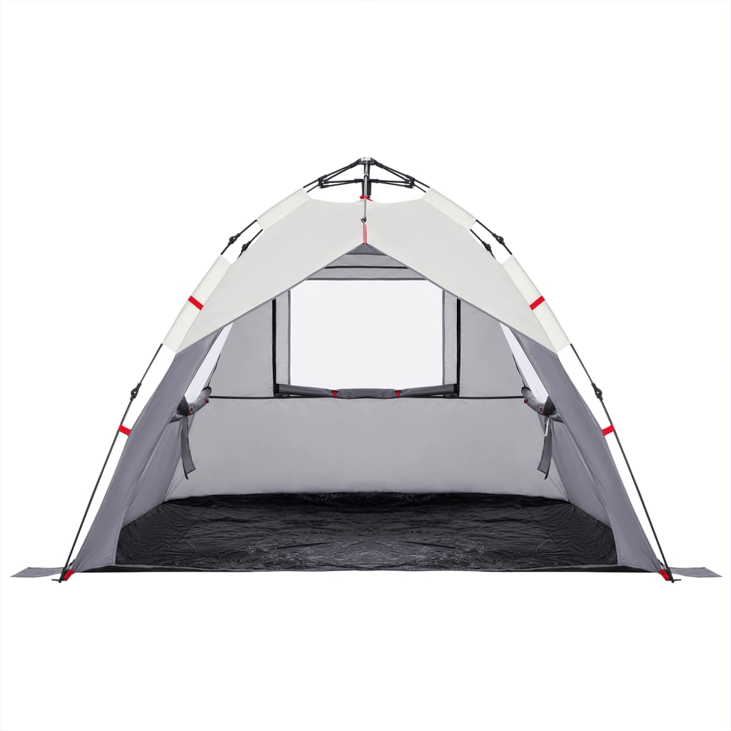 Beach Tent 3 Persons Gray Quick Release Waterproof