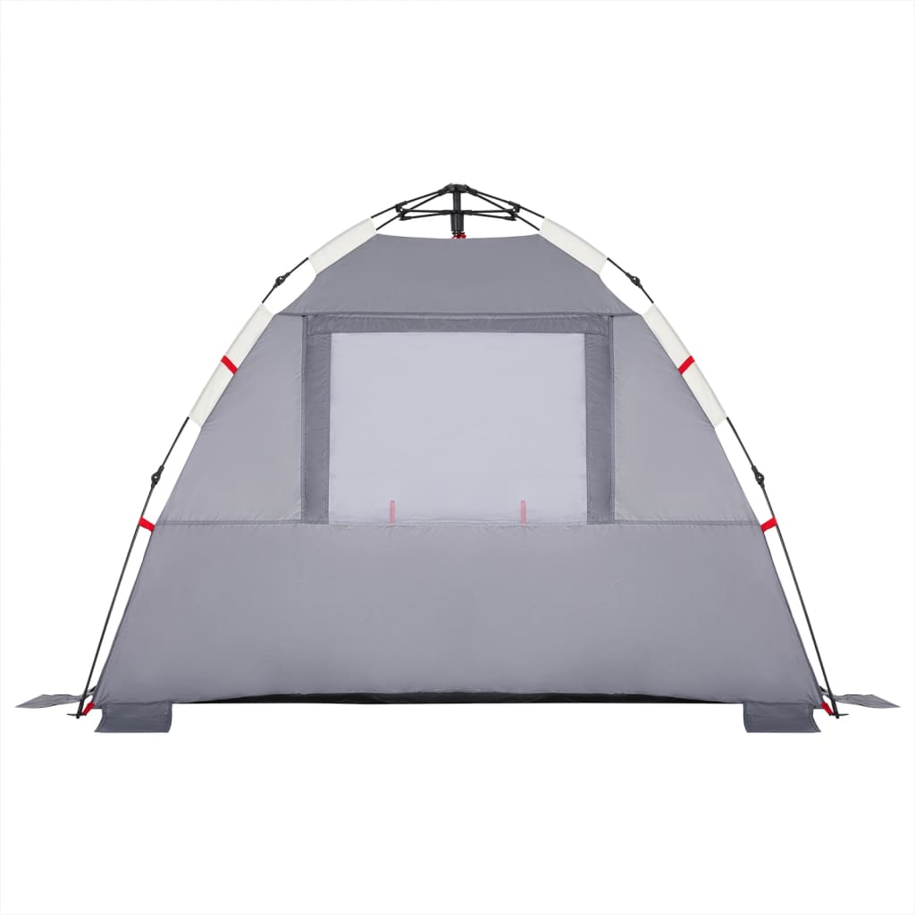 Beach Tent 3 Persons Gray Quick Release Waterproof