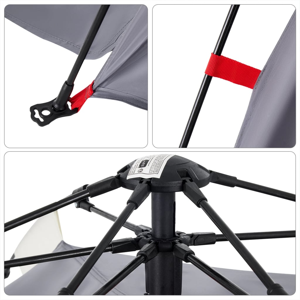 Beach Tent 3 Persons Gray Quick Release Waterproof