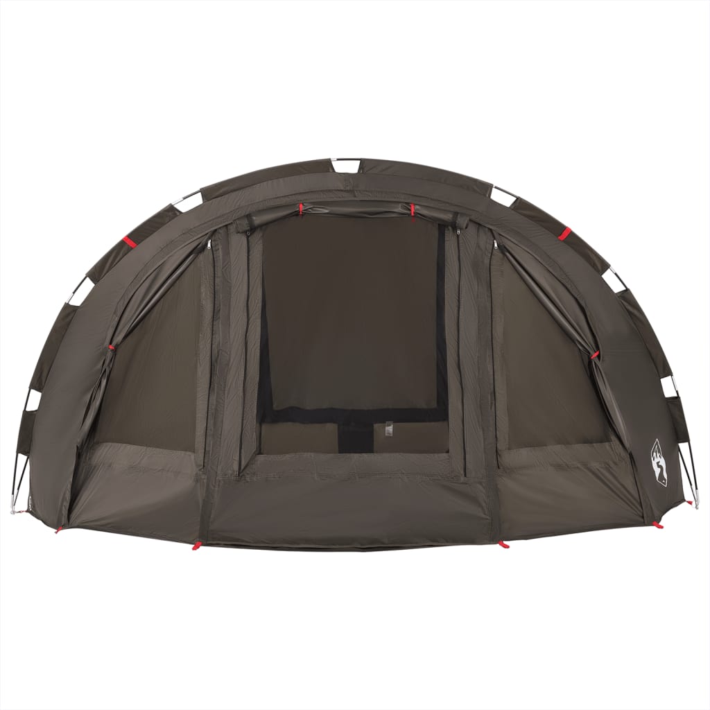 Fishing Tent 4 Persons Brown Waterproof