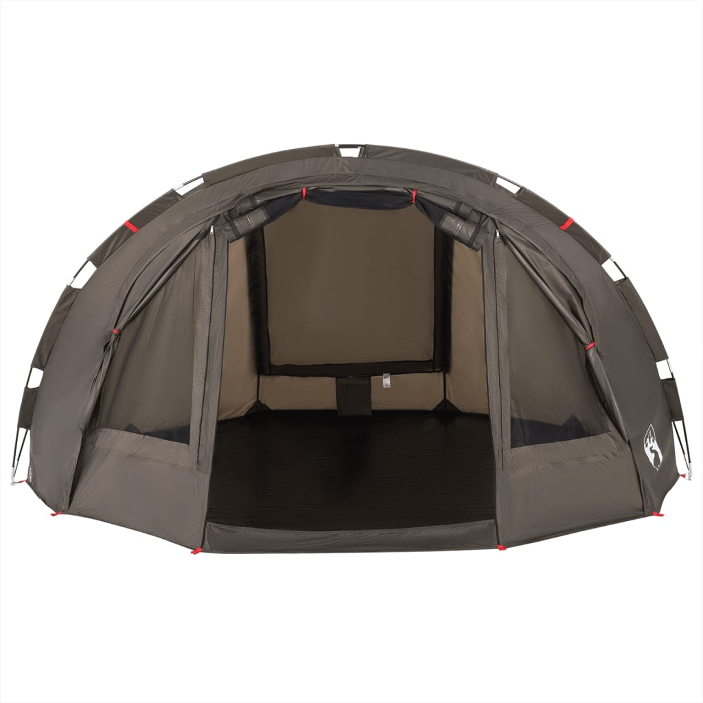 Fishing Tent 4 Persons Brown Waterproof